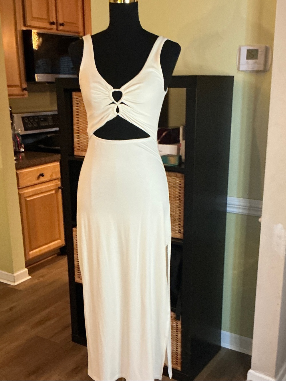 L Space Camilla Cream Cutout Maxi Dress with Ring Detail